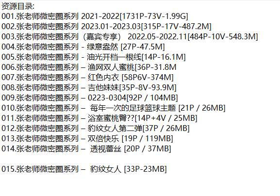 张老师丨微密合集[已更15期]