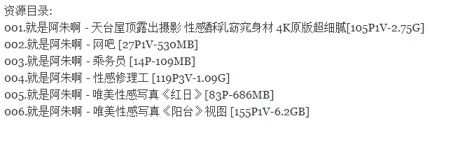 就是阿朱啊丨私拍合集[已更6期]