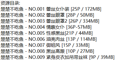 楚楚不吃鱼丨微密合集[已更9期]
