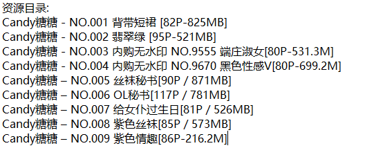 Candy糖糖丨私拍合集[已更9期]