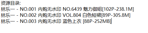 林乐一丨私拍合集[已更3期]