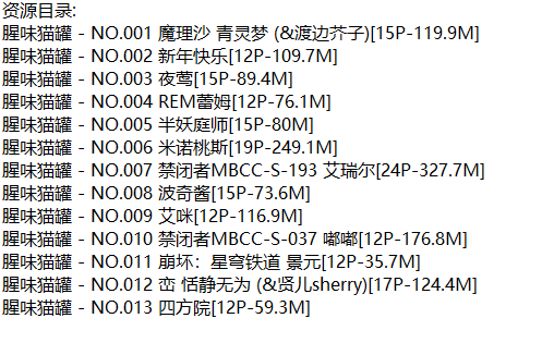 腥味猫罐丨私拍合集[已更13期]