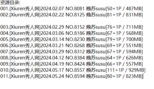 晚苏susu丨秀人合集[已更11期]