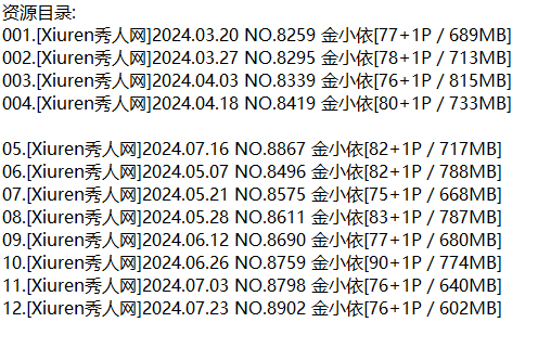 金小依丨秀人合集[已更12期]