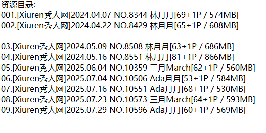 林月月丨秀人合集[已更9期]
