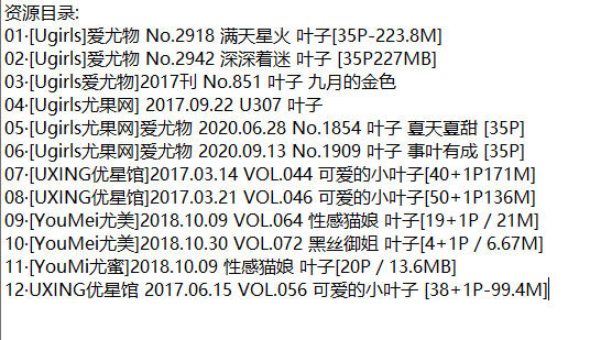 叶子丨秀人合集[已更12期]