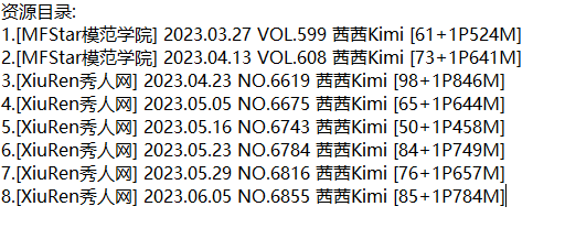 茜茜Kimi丨秀人合集[已更8期]