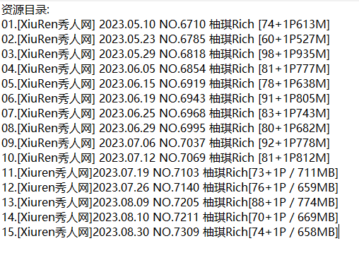 柚琪Rich丨秀人合集[已更15期]