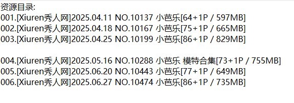小芭乐丨秀人合集[已更6期]
