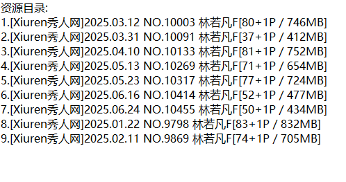 林若凡丨秀人合集[已更9期]