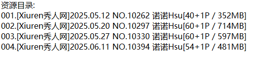 诺诺Hsu丨秀人合集[已更4期]