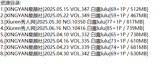 白露lulu丨秀人合集[已更8期]