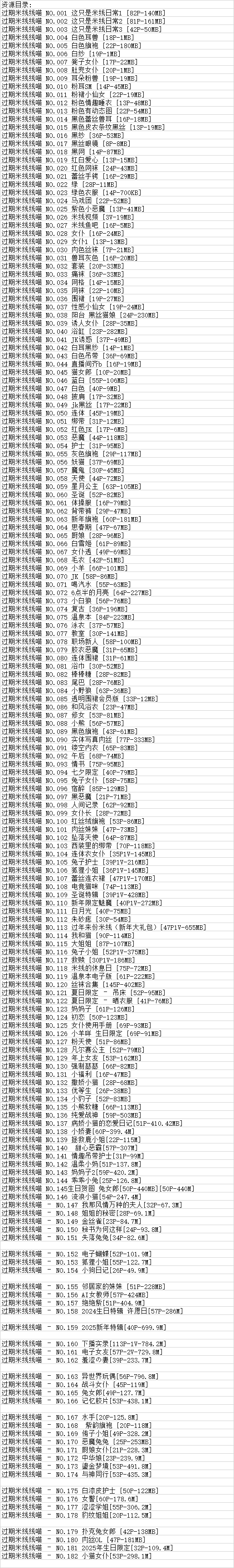 过期米线线喵丨COS合集[已更182期]
