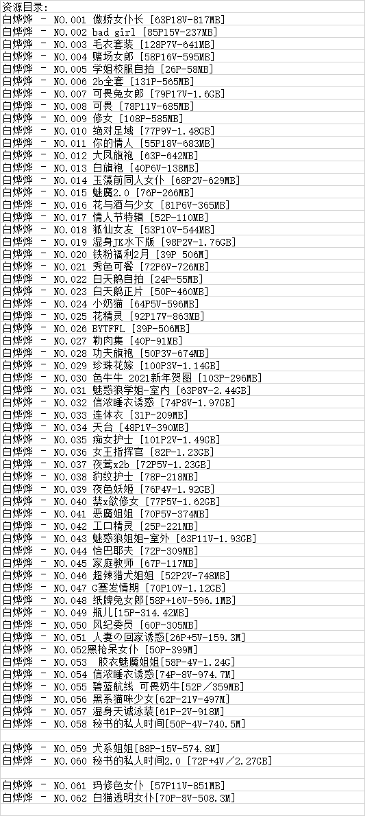 白烨烨丨COS合集[已更62期]