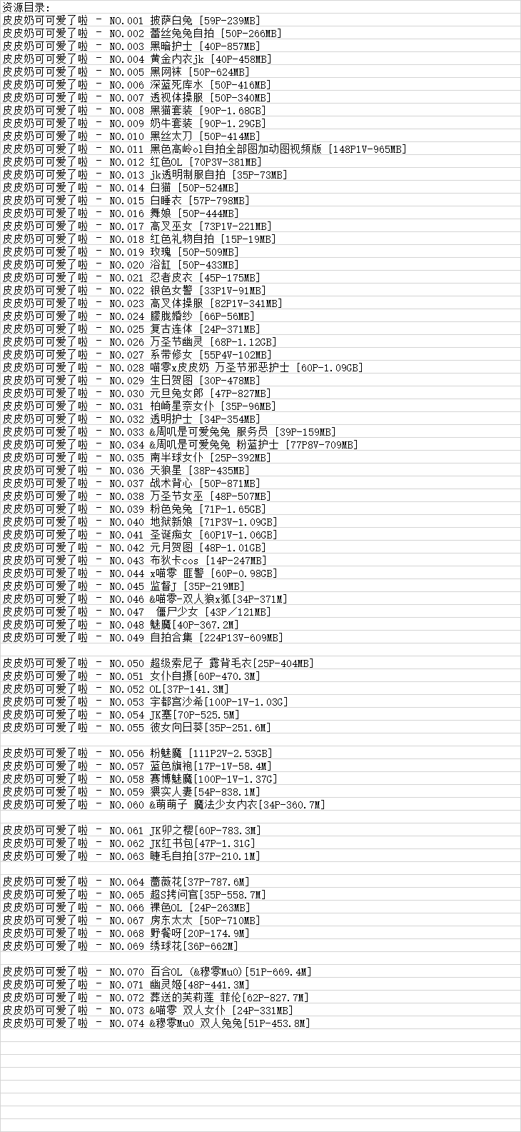 皮皮奶可可爱了啦丨COS合集[已更74期]