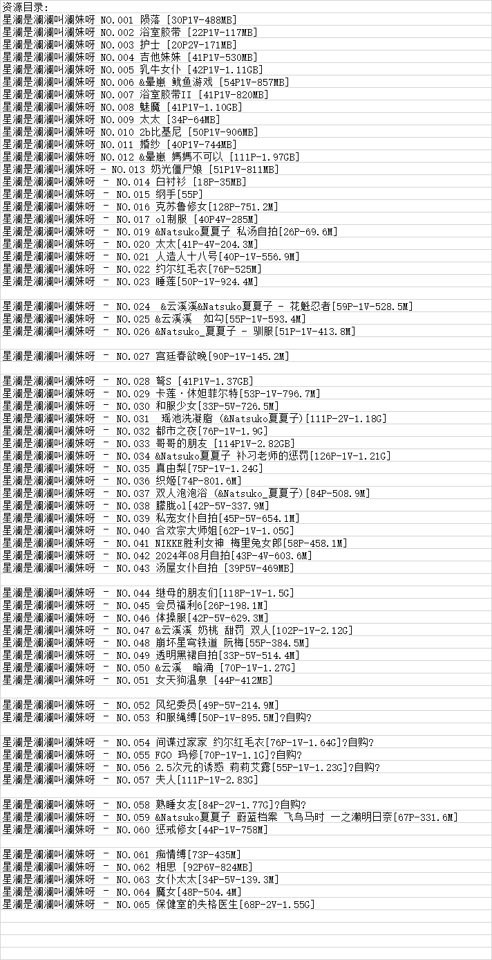 星澜是澜澜叫澜妹呀丨COS合集[已更65期]