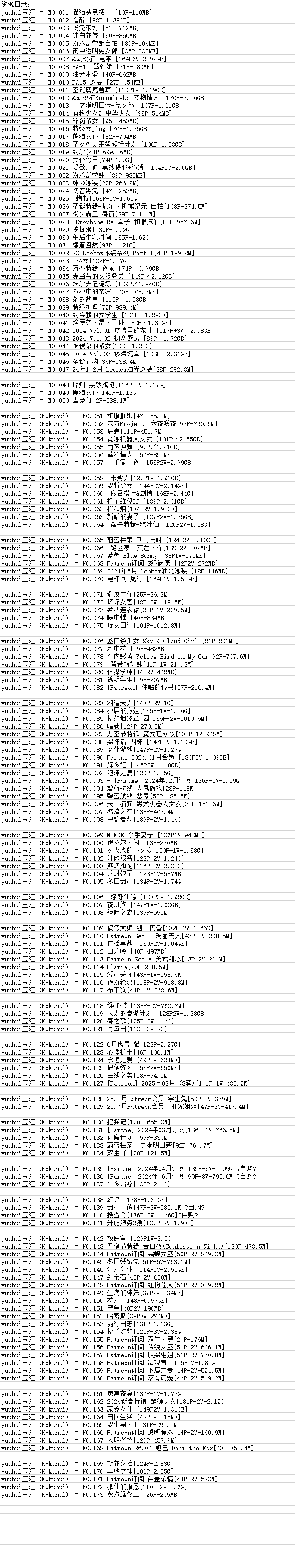 yuuhui玉汇丨COS合集[已更173期]