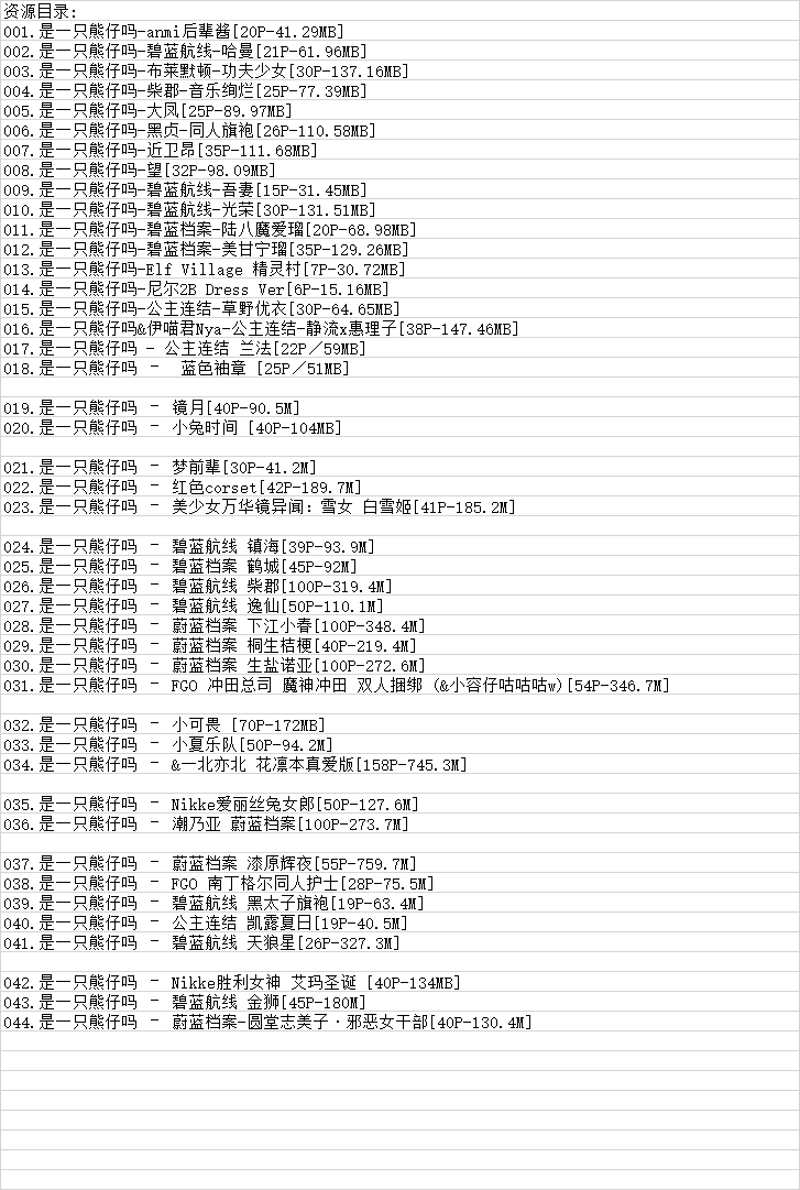 是一只熊仔吗丨COS合集[已更52期]