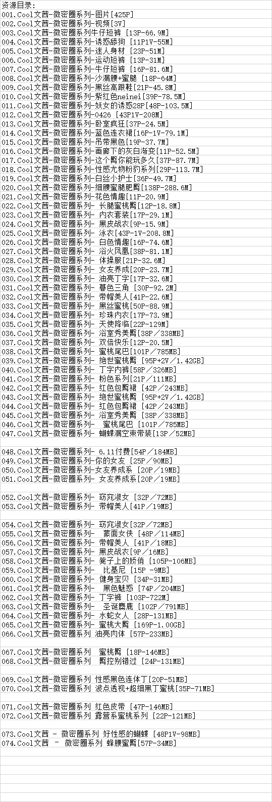 Cool文茜丨微密合集[已更74期]